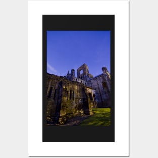 Kirkstall Abbey 4258-A Cistercian monastery Leeds West Yorkshire Night After   Dark Photography Posters and Art